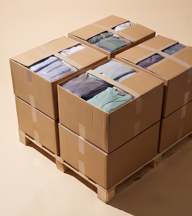 Export cartons ready for shipment